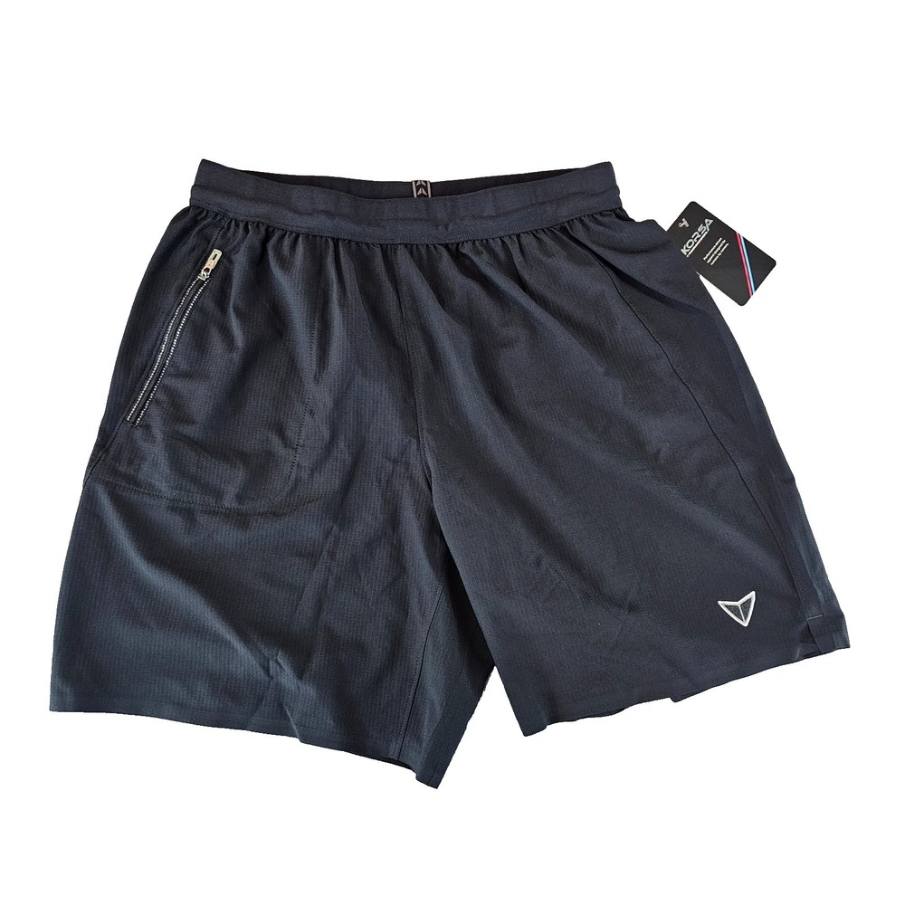 KORSA Mens Accelerate 7" Unlined Shorts Medium Black Gym Walking Activewear NWT
